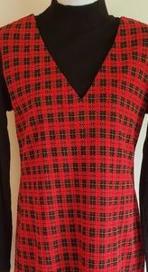 All that Jazz Red and Black Long Sleeve Dress